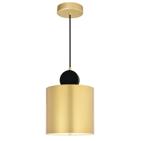 Cwi Lighting Saleen LED Mini Pendant With Sun Gold & Black Finish 1156P9-625